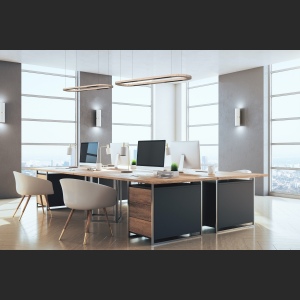 Wood twin round LED