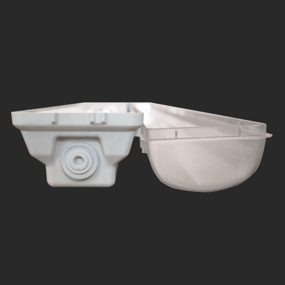 LED Wannengeh�use 600 mm 1-flammig