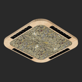 Natural Wood Square LED