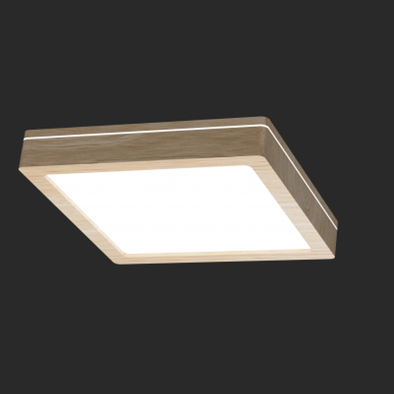 Wood Square Downlight LED 300 Diffuse 3000K Eiche