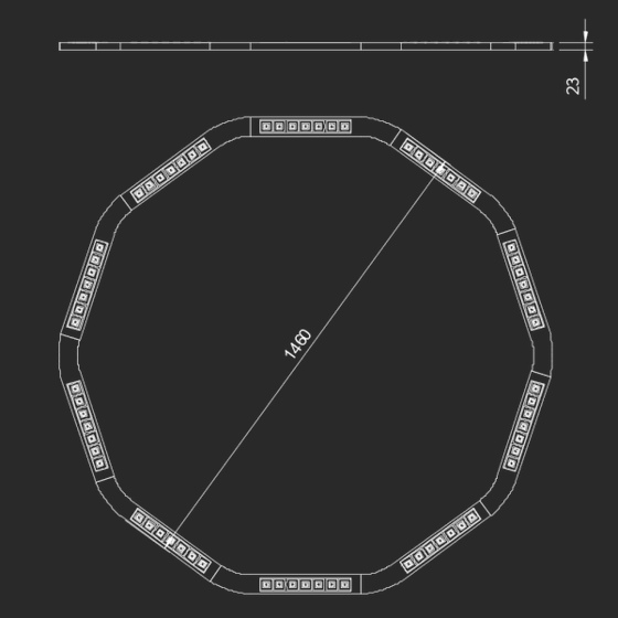 Wood Decagon 60 LED 3000 K Eiche