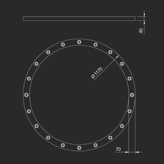 Wood Ring LED 70-1200 3000 K Eiche